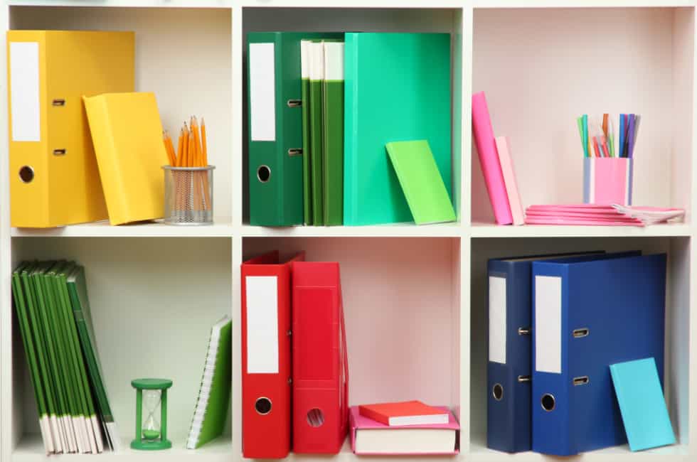 organized shelves showing benefits of being tidy